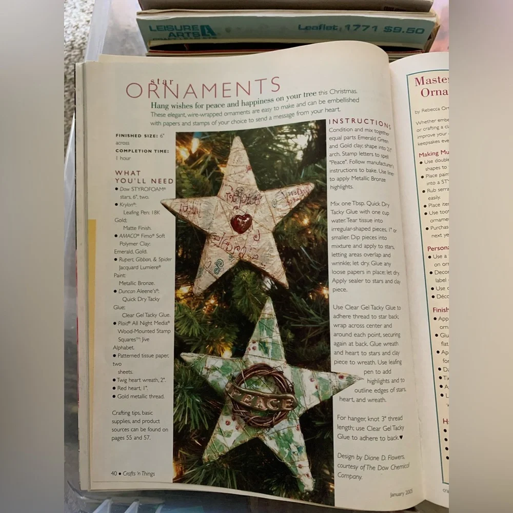 Crafts 'N Things Magazine Sewing Painting Needlepoint Crochet Jan 2005 Christmas
